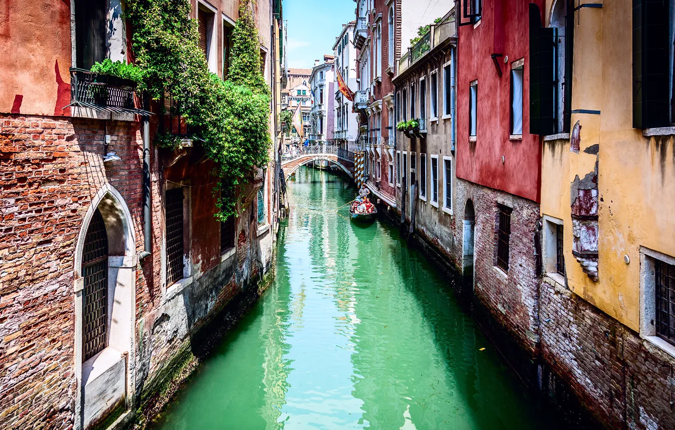 Photo wallpaper water, channel, Venice