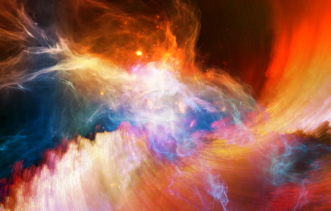 Photo wallpaper smoke, glow, swirls