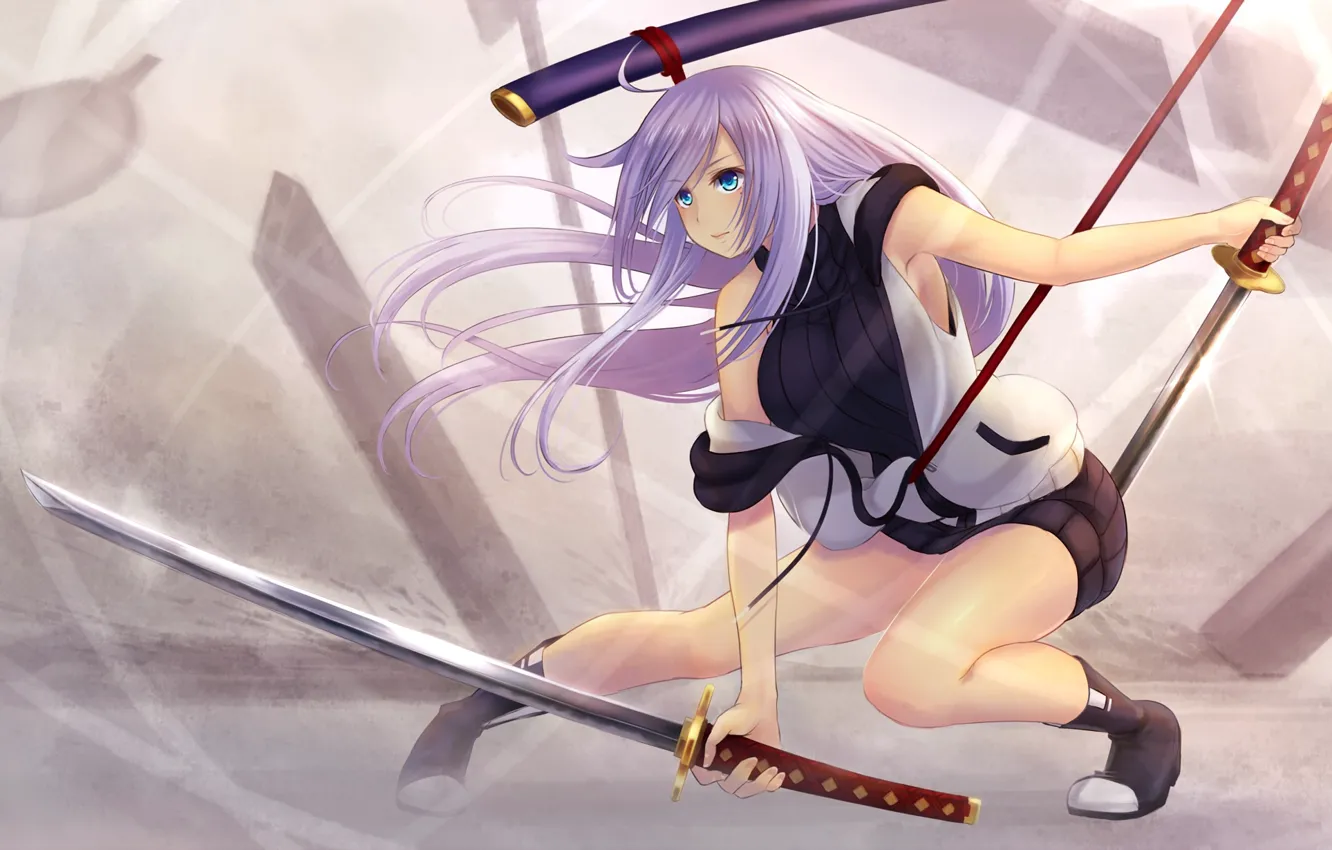 Photo wallpaper girl, sword, stand, koko (koko3)