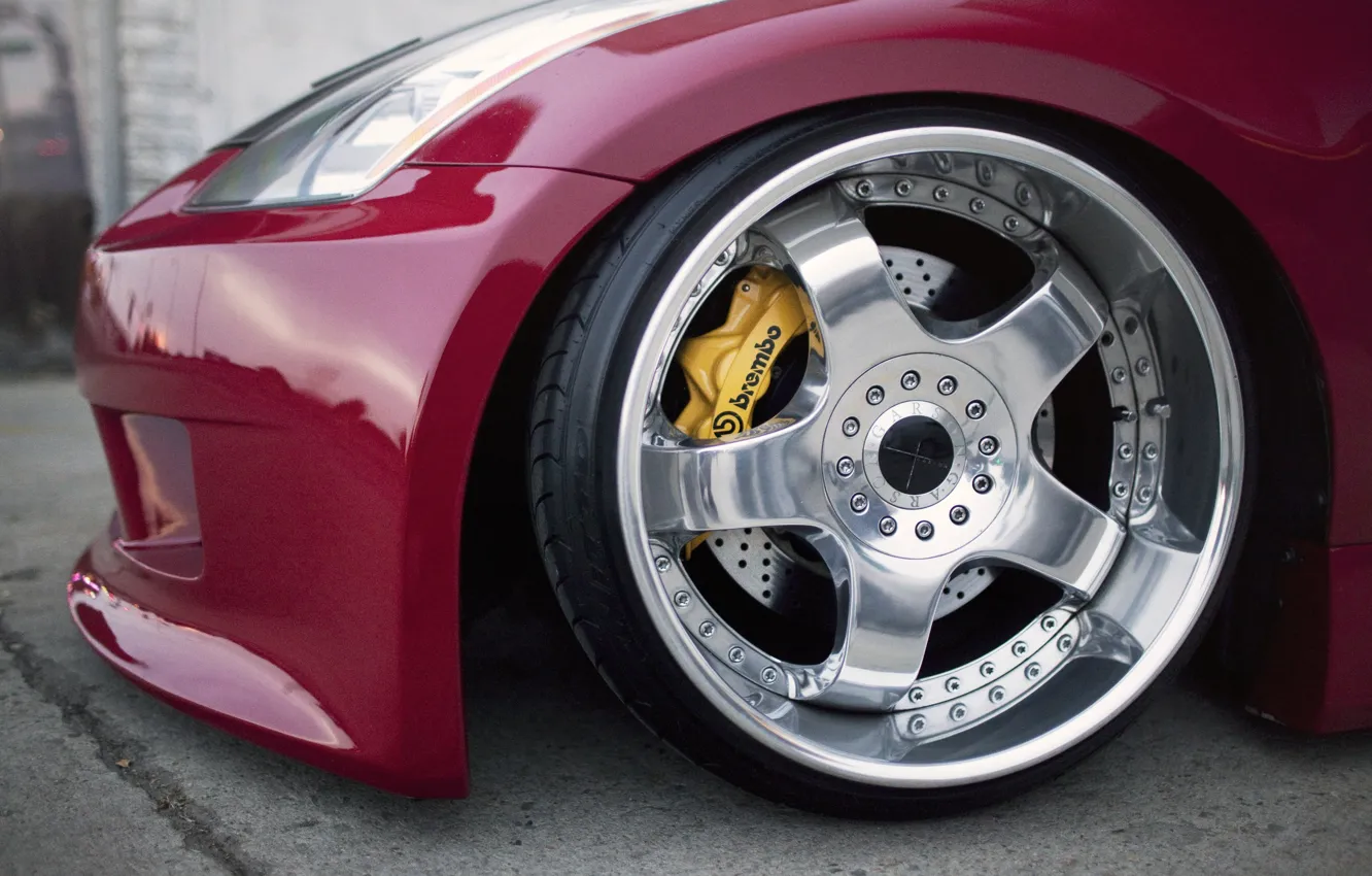 Photo wallpaper Nissan, 350Z, Stance, Brembo