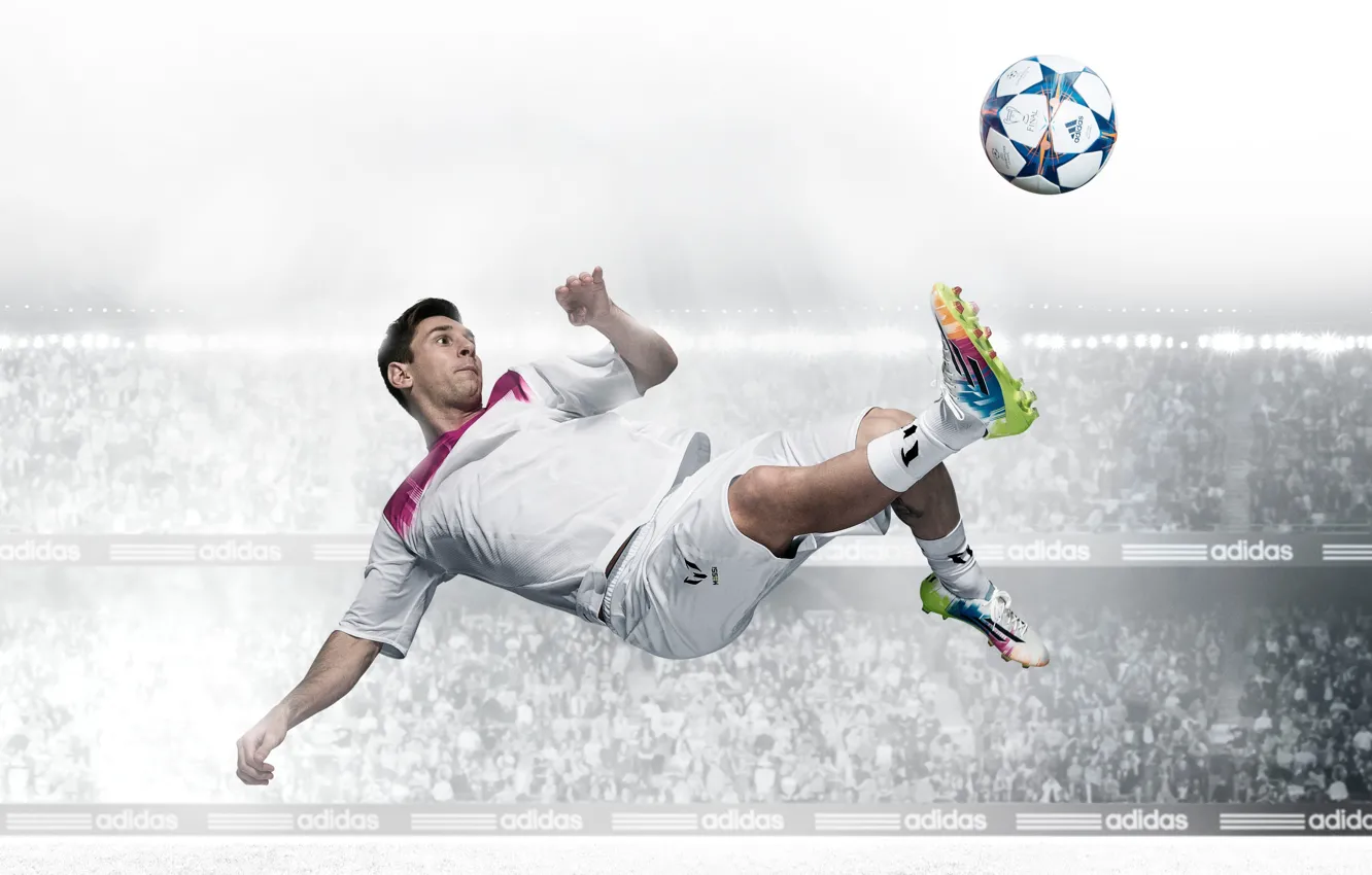 Photo wallpaper wallpaper, sport, Adidas, stadium, football, Lionel Messi, player