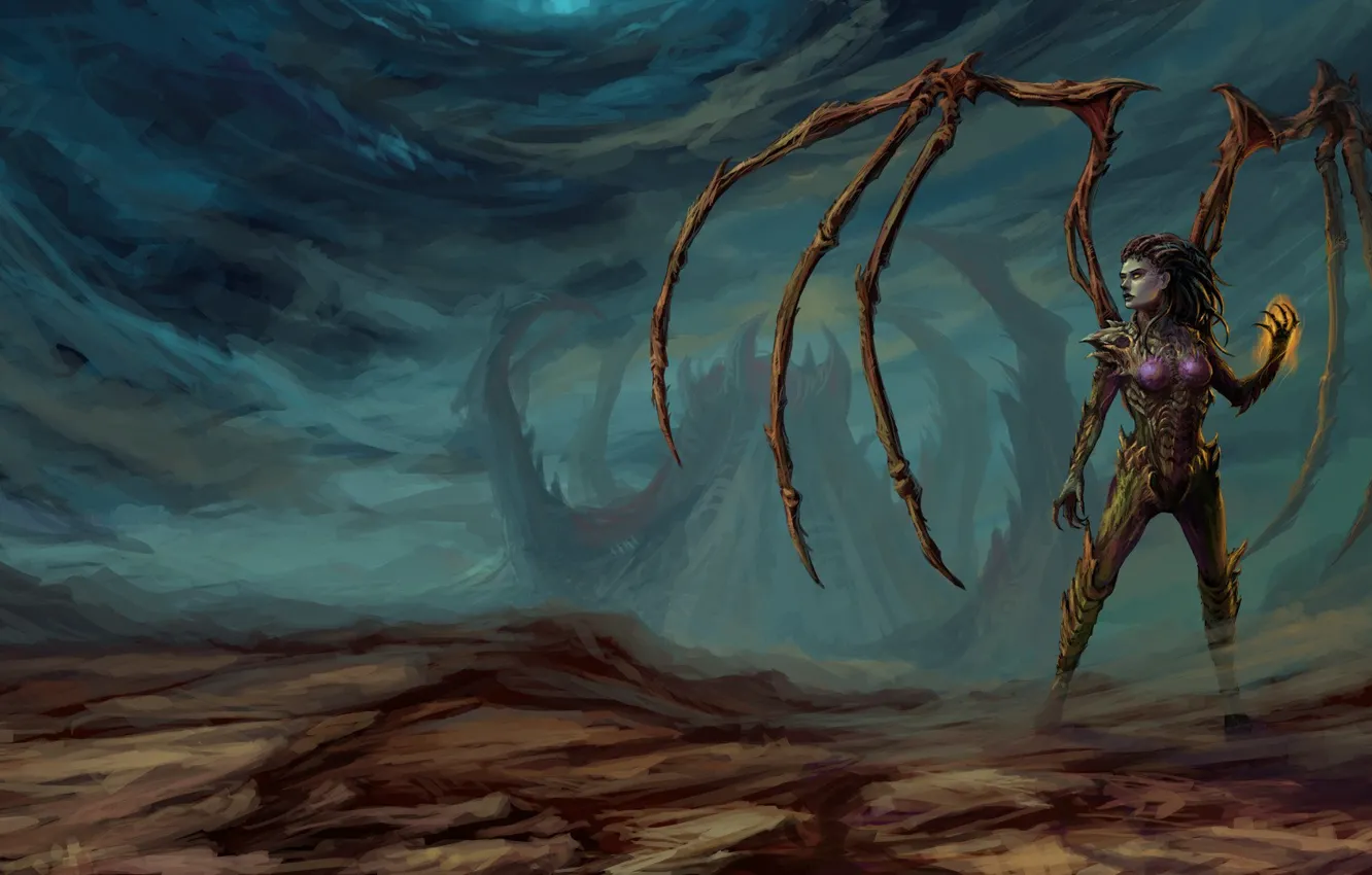 Photo wallpaper Sarah Kerrigan, The Queen Of Blades, sarah kerrigan, StarCraft 2 Heart of the swarm