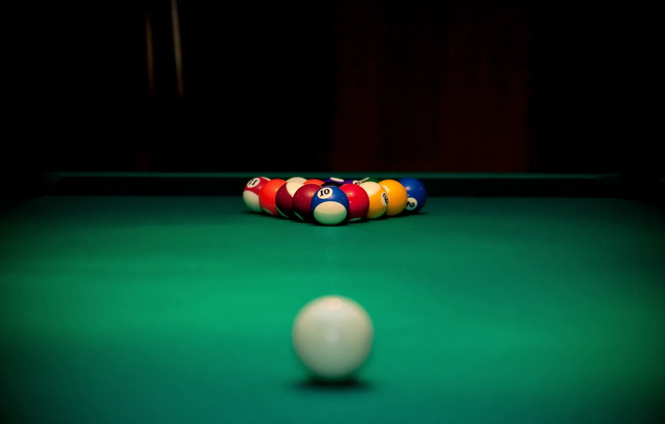 Photo wallpaper table, balls, sport