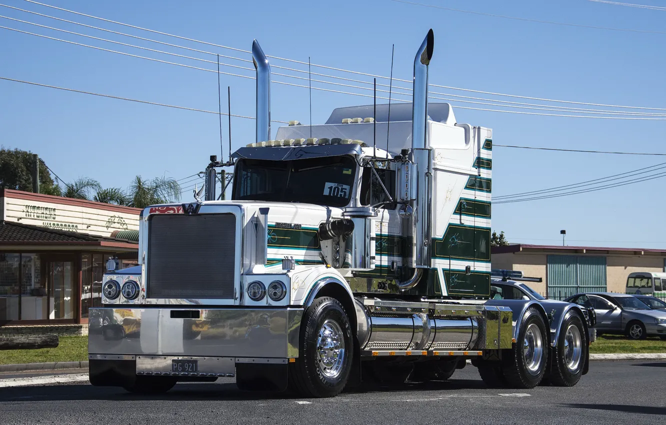 Photo wallpaper Green, White, Western Star