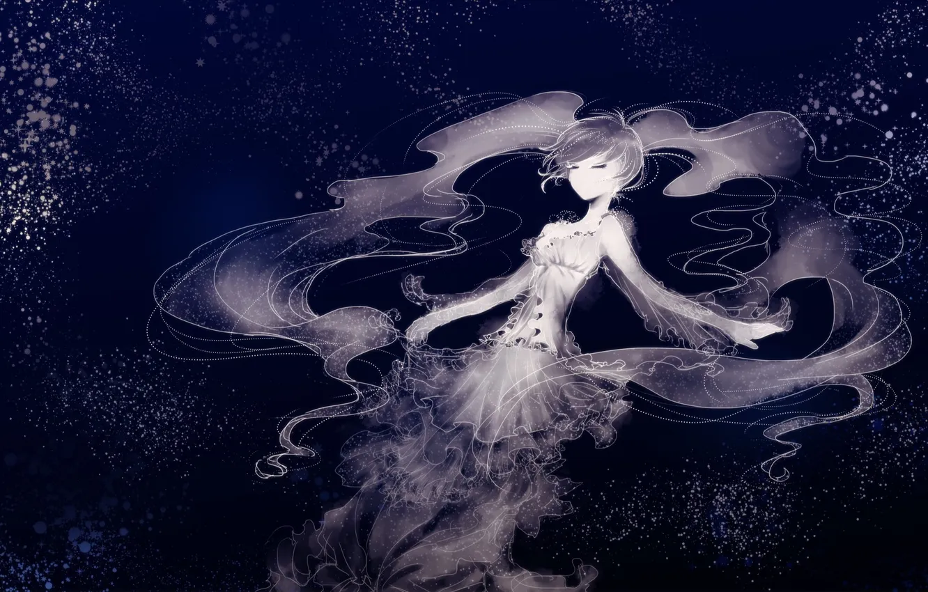 Photo wallpaper girl, art, vocaloid, hatsune miku, Vocaloid, navy, Nise