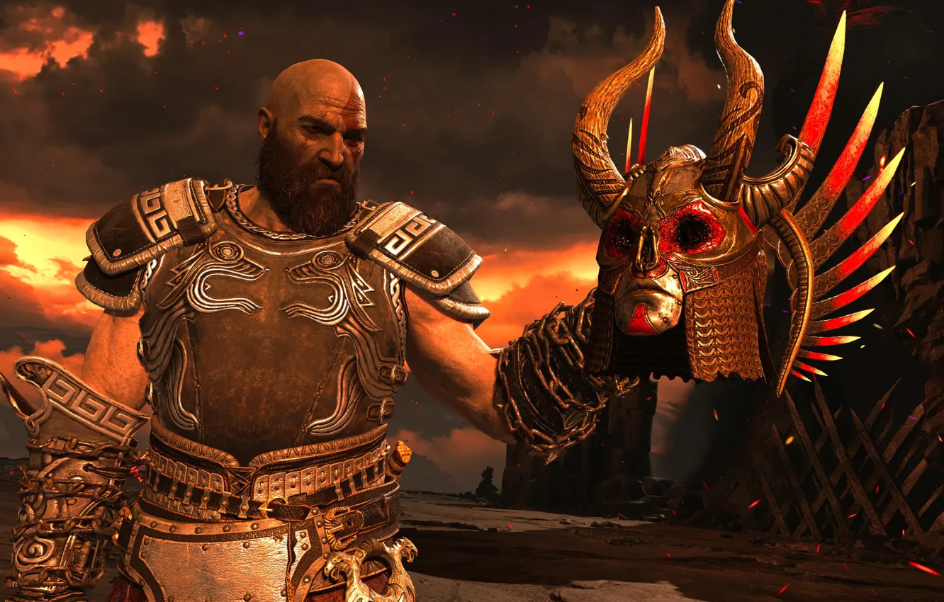 Photo wallpaper God of War, Kratos, PlayStation, God of War 4, Santa Monica Studio, The Ghost of …