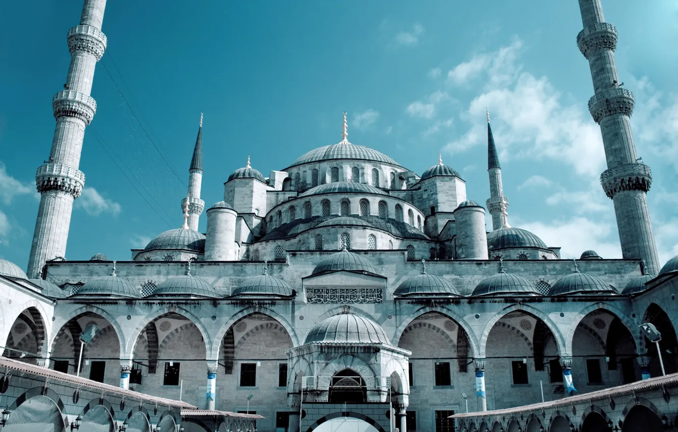 Photo wallpaper Istanbul, Turkey, Istanbul, Grand mosque, Sultanahmet Mosque