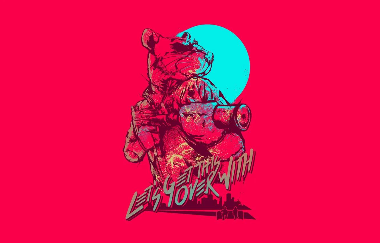 Photo wallpaper background, the game, Miami, rat, characters, Hotline Miami, Synthpop, Darkwave