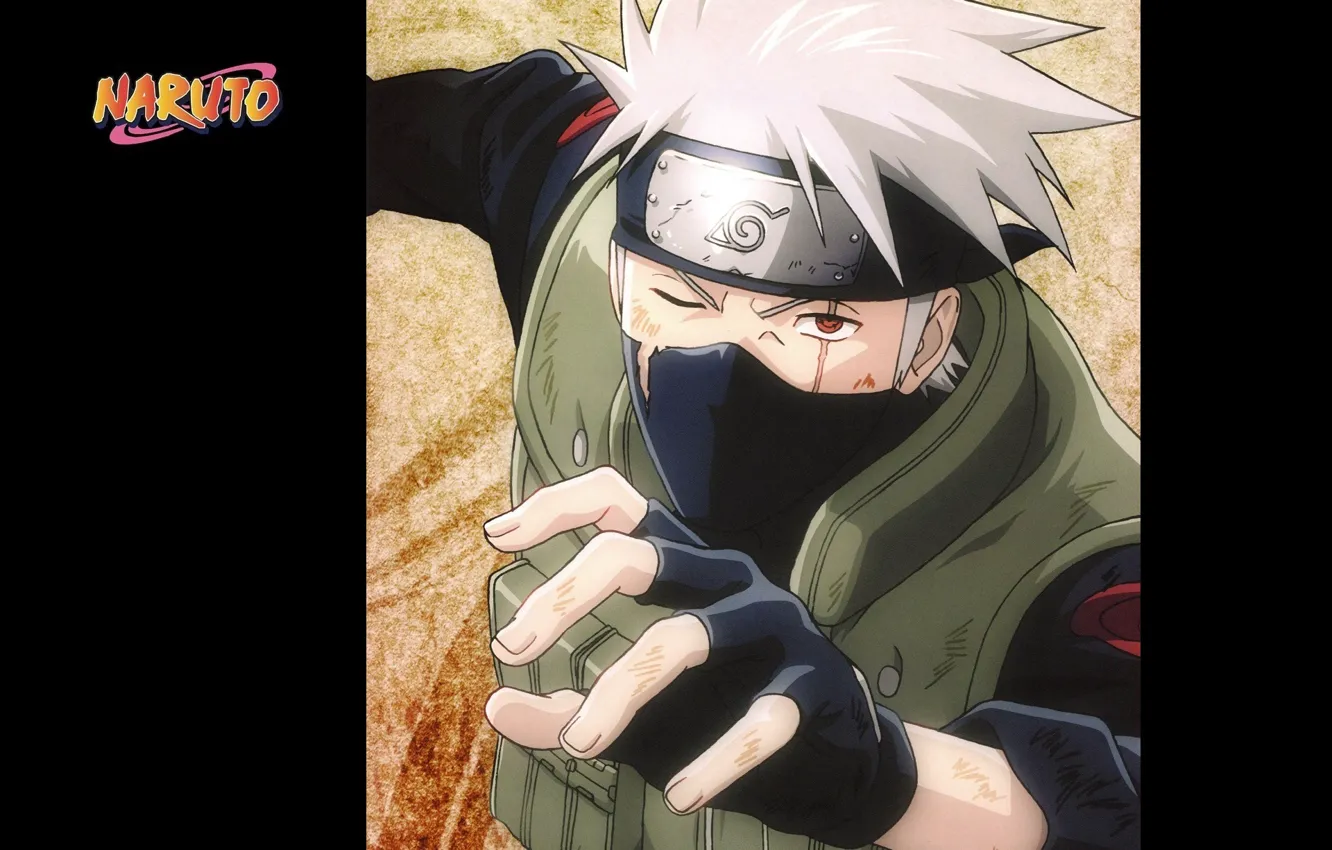 Photo wallpaper hand, gloves, headband, Naruto, scar, vest, sharingan, ninja