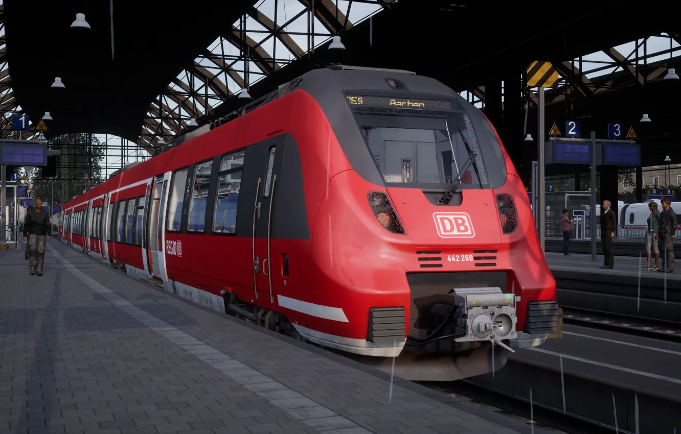 Photo wallpaper Wallpaper, train, Germany, train, locomotive, Germany, beautiful Wallpaper, Train Sim World 2