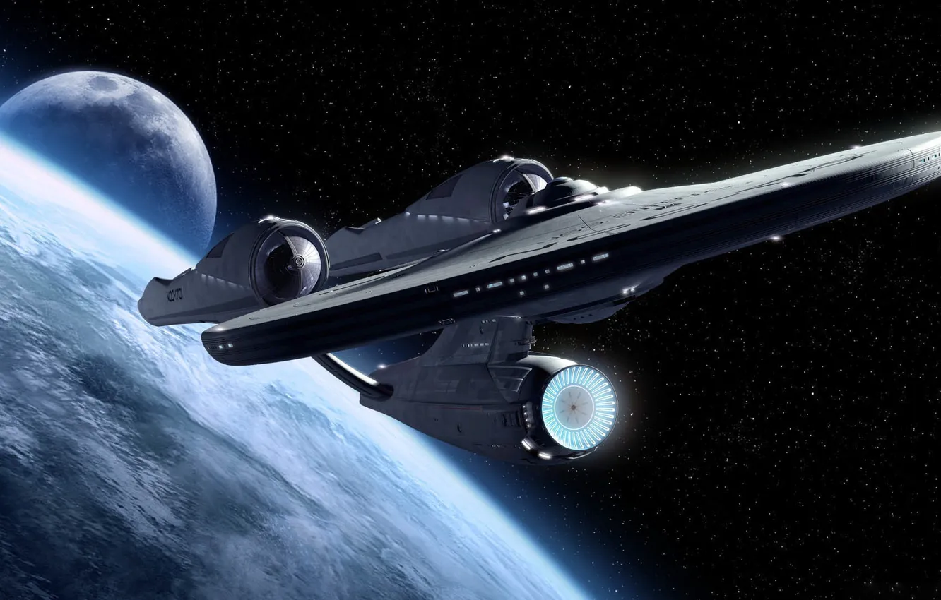 Photo wallpaper space, Enterprise, Star Trek