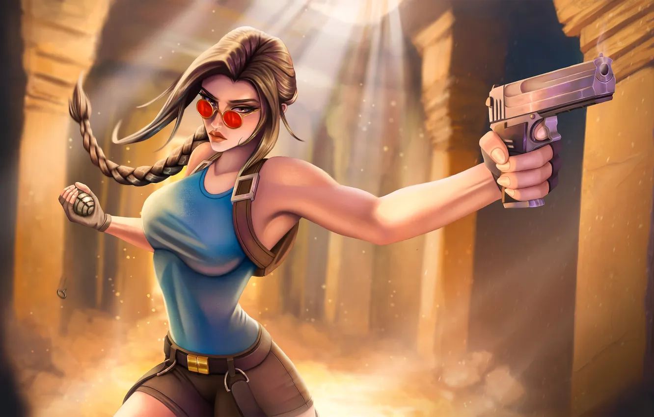Photo wallpaper Action, Lara, Croft