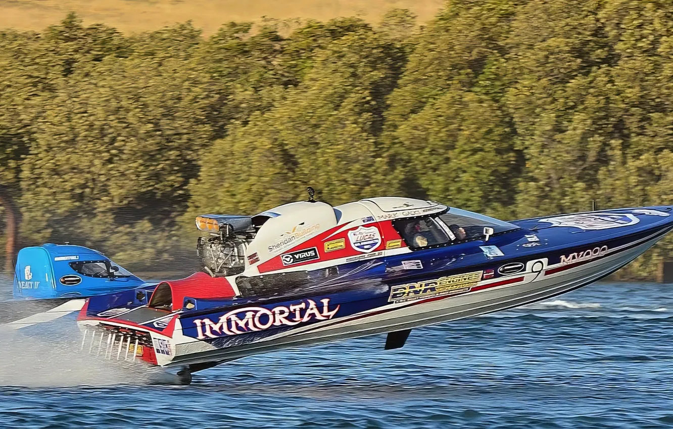 Photo wallpaper race, boat, speed