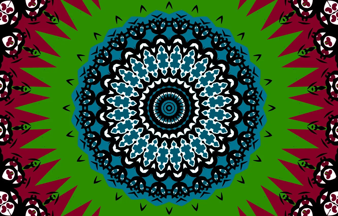 Photo wallpaper pattern, color, outlet, bright, kaleidoscope