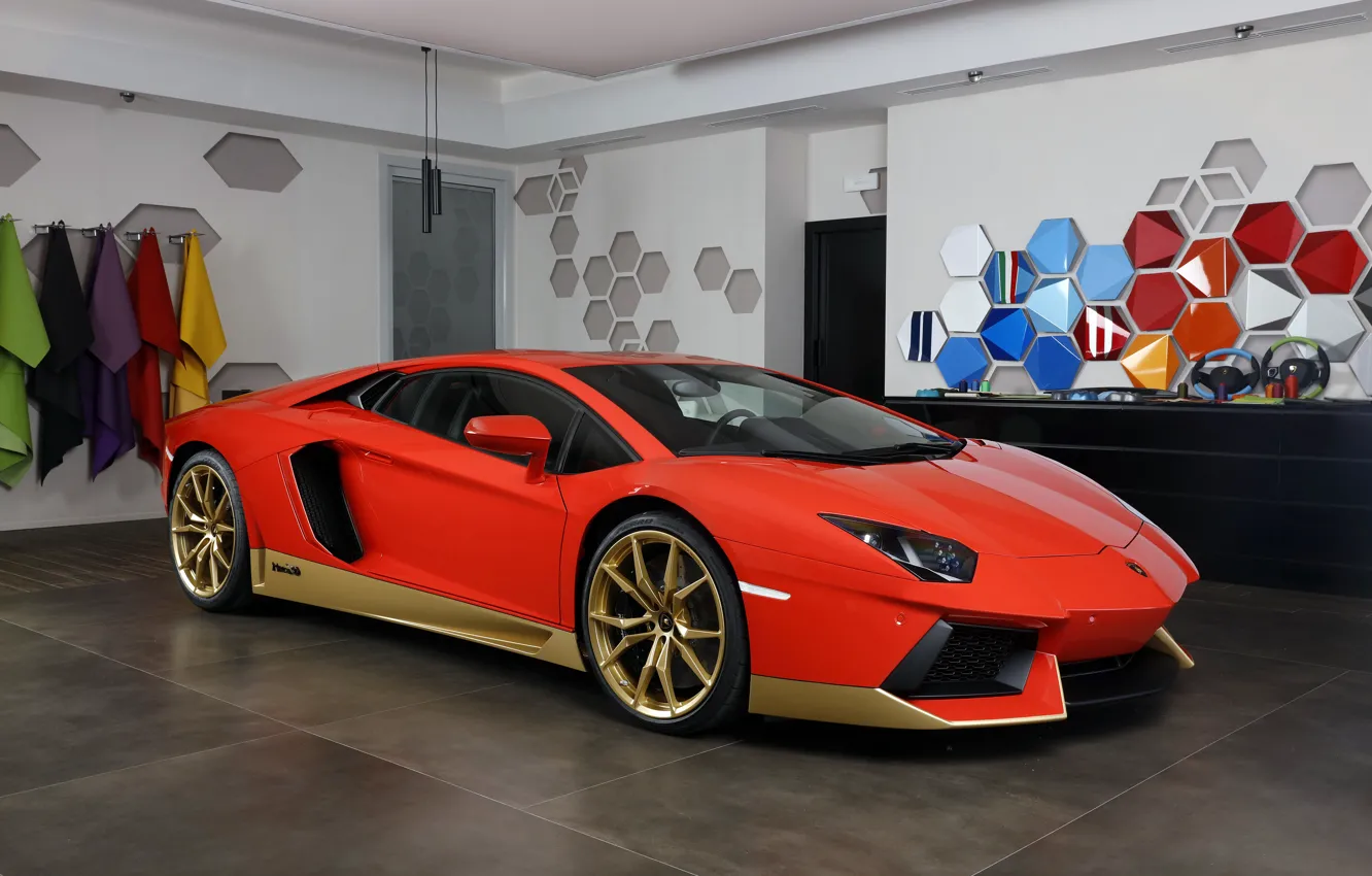 Photo wallpaper Lamborghini, Miura, LP700-4, Aventador, Homage
