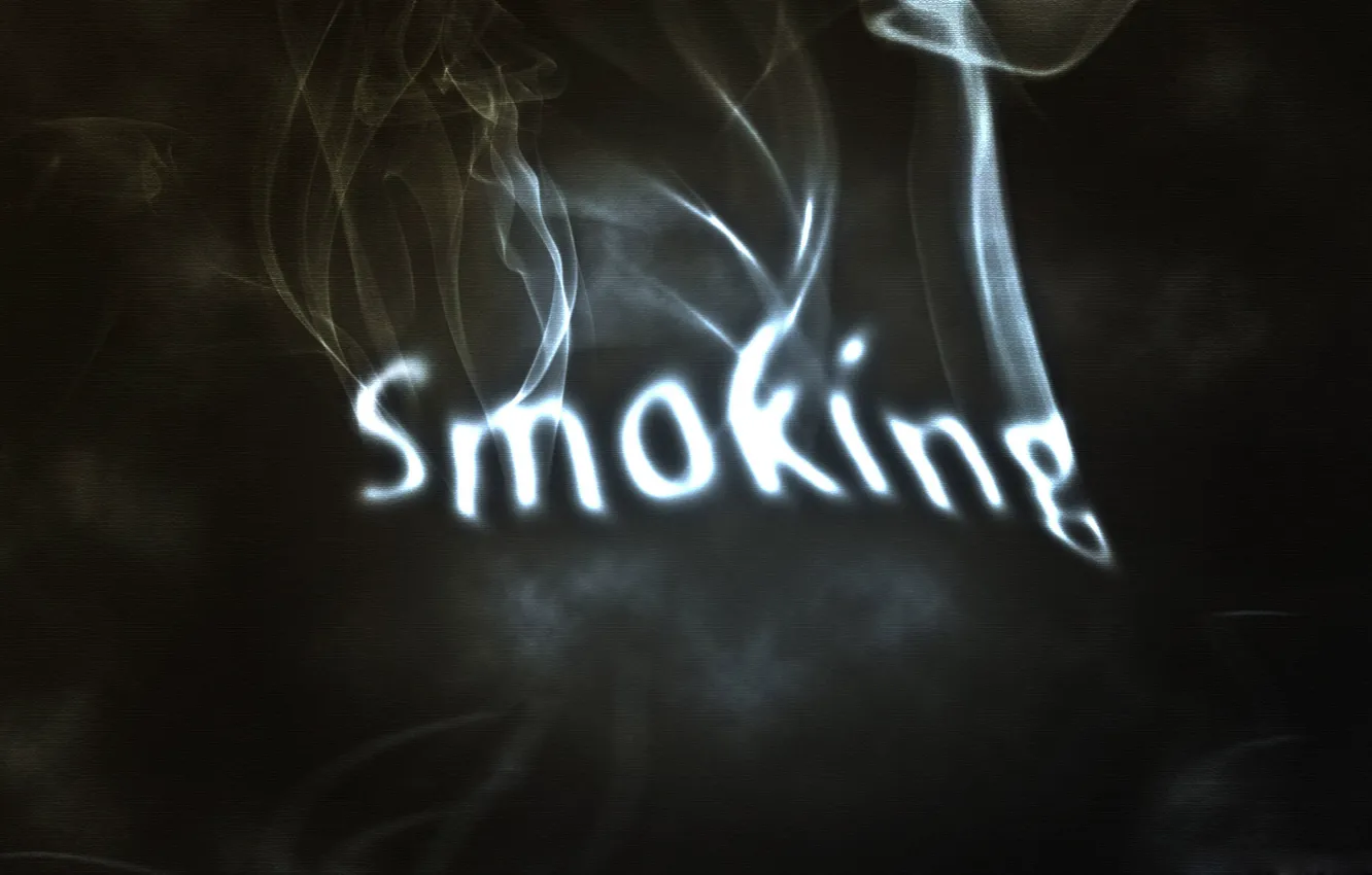 Photo wallpaper the inscription, smoke, smoking, cigarette, Smoking