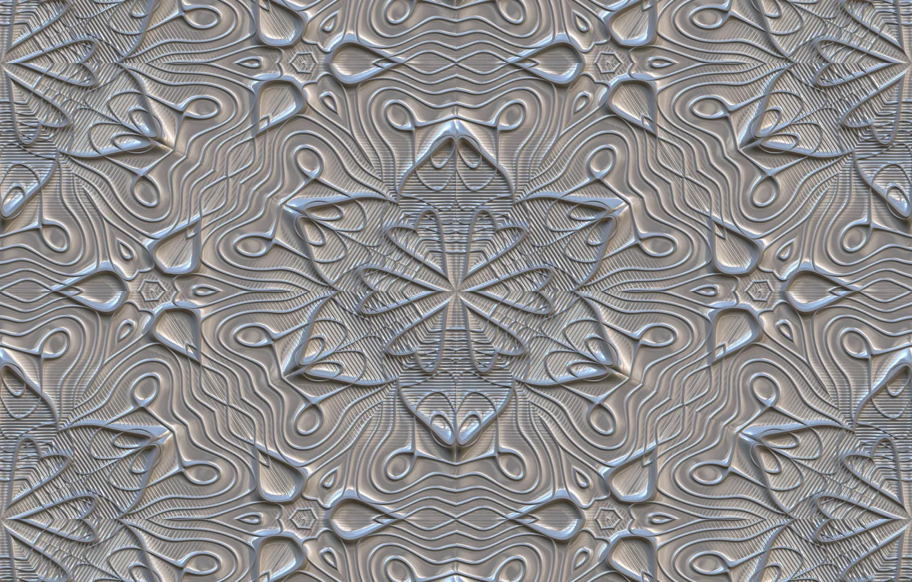 Photo wallpaper flowers, grey, background, pattern, texture, ornament, texture, gray