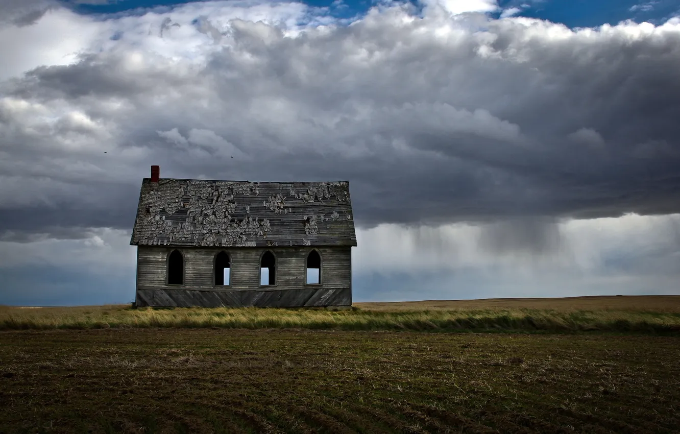 Photo wallpaper field, landscape, home