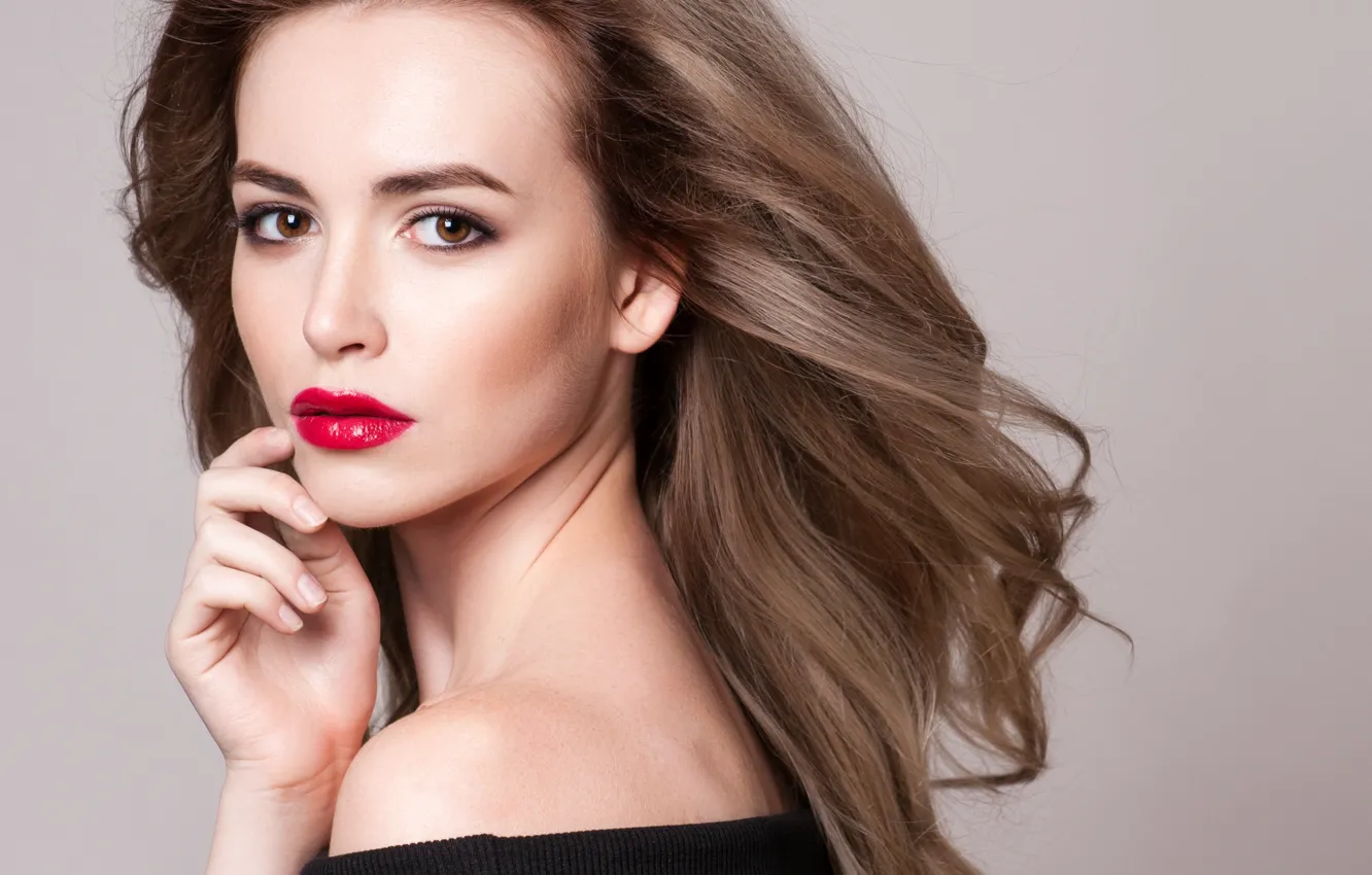 Photo wallpaper girl, model, portrait, makeup, hairstyle, Elena Kharichkina