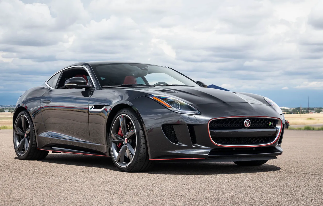 Photo wallpaper black, jaguar, f type