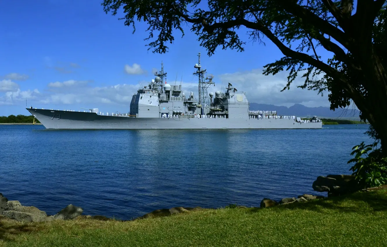 Photo wallpaper cruiser, CG73, USS Port Royal