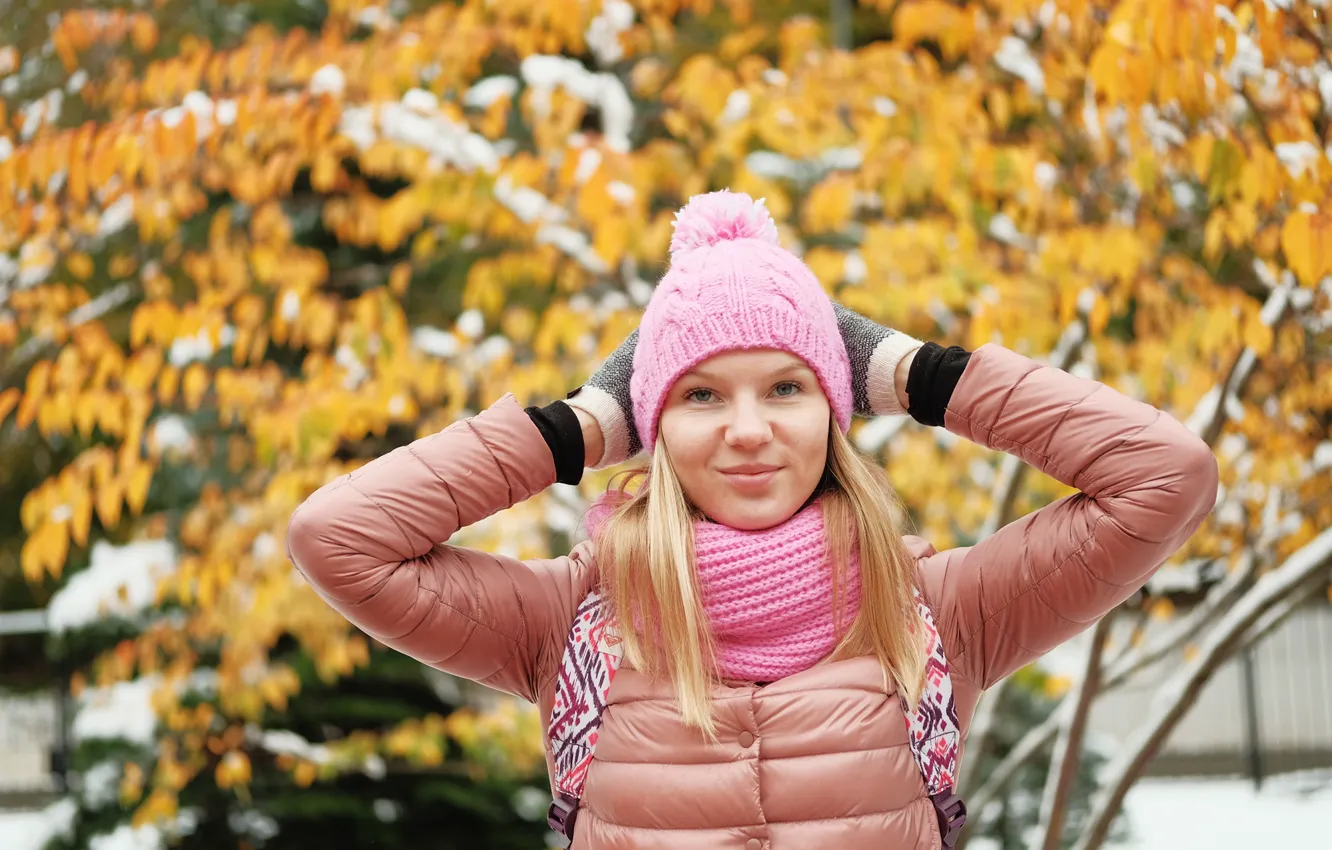 Photo wallpaper look, girl, Masha