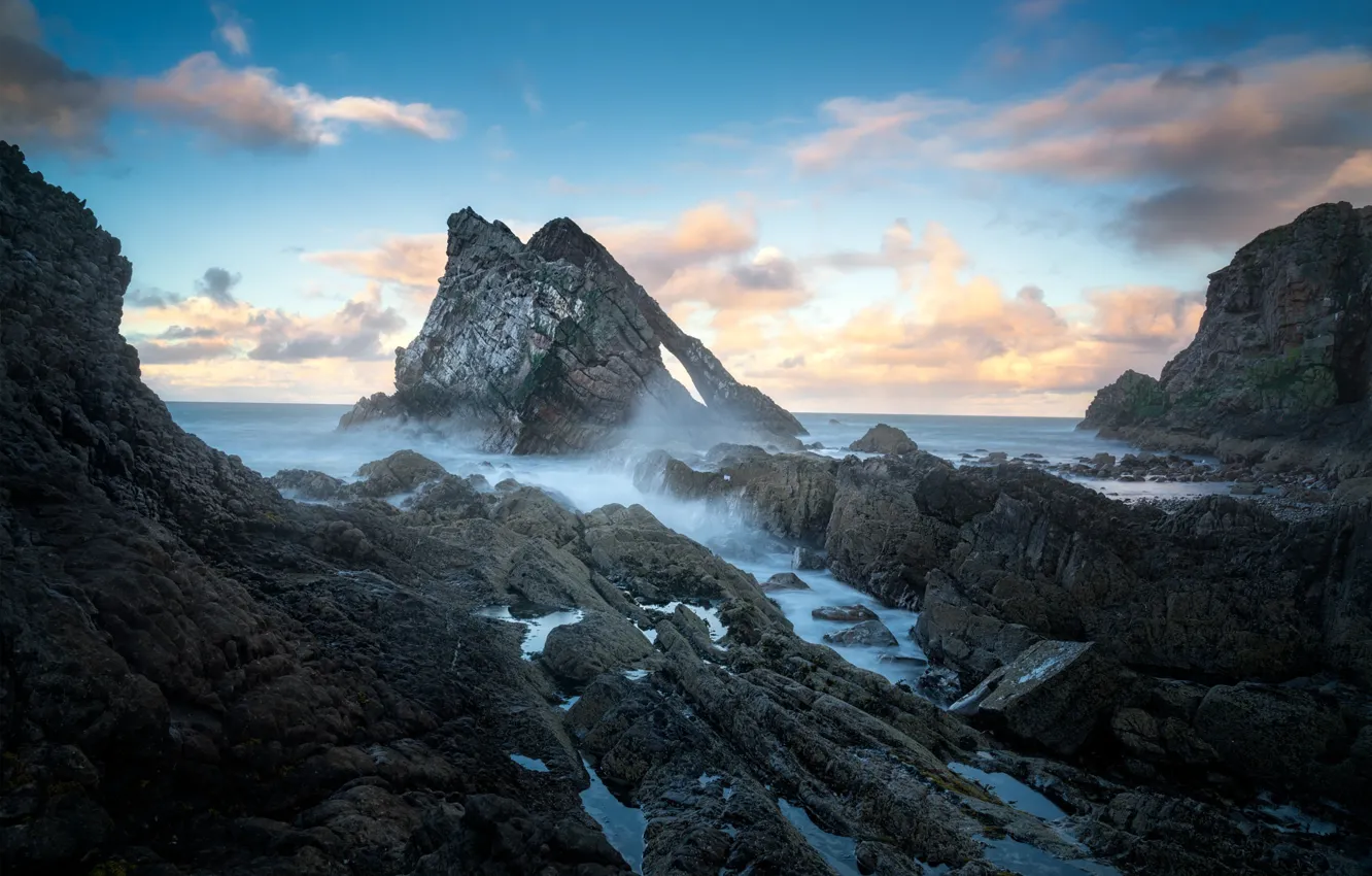 Photo wallpaper sea, rocks, shore