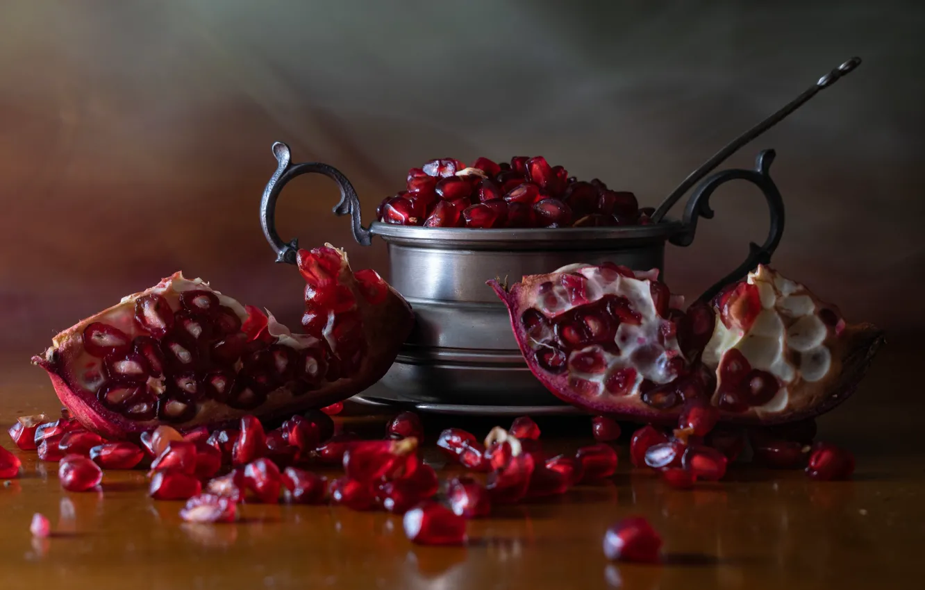 Photo wallpaper berries, background, still life, garnet