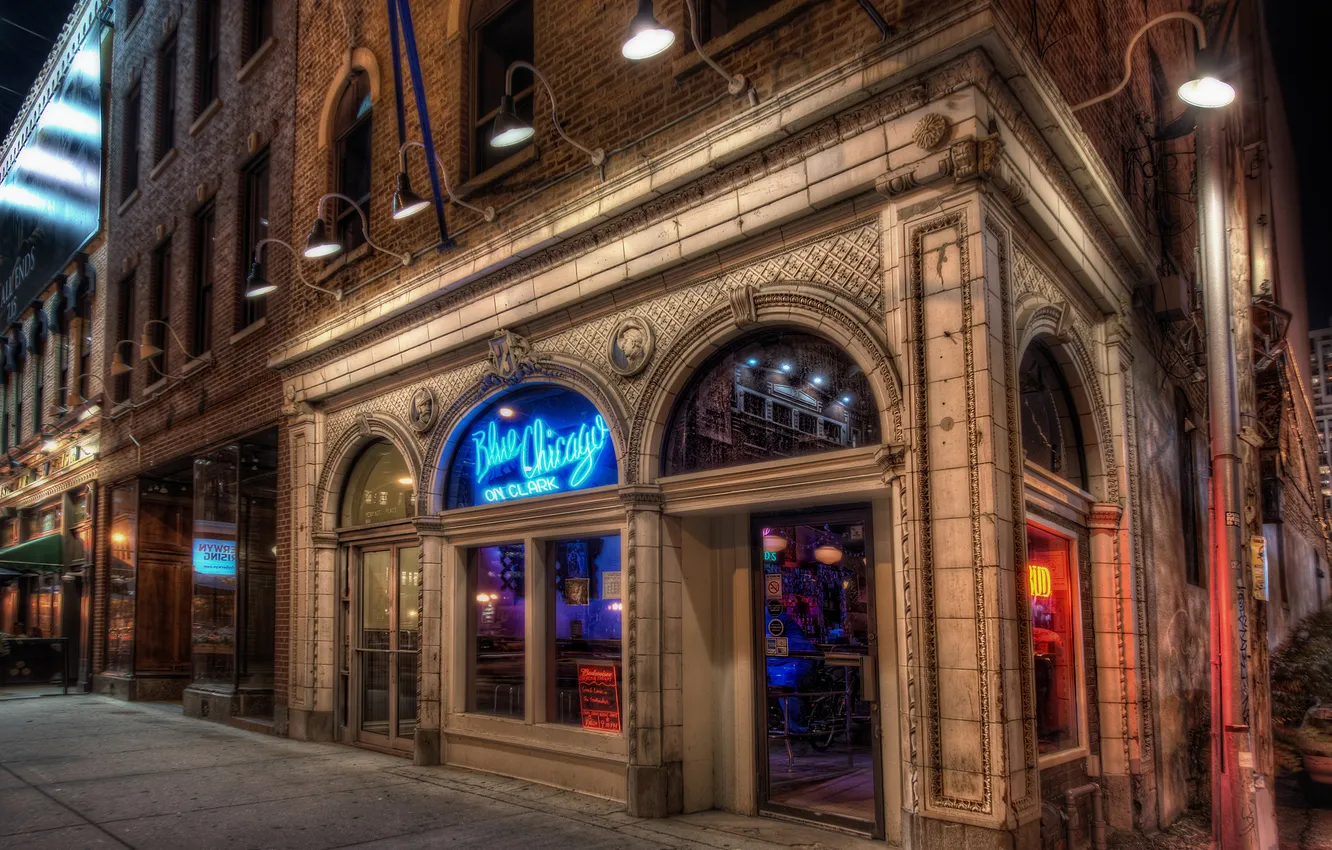 Photo wallpaper Chicago, USA, Il, Chicago, Illinois, night, bar