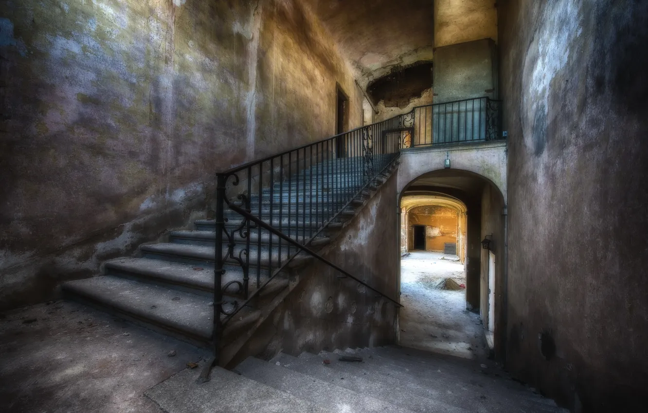 Photo wallpaper background, wall, ladder