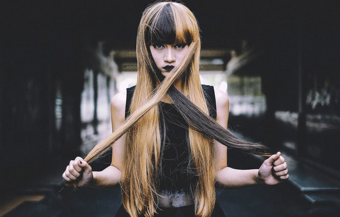 Photo wallpaper hair, portrait, makeup, Mangayu