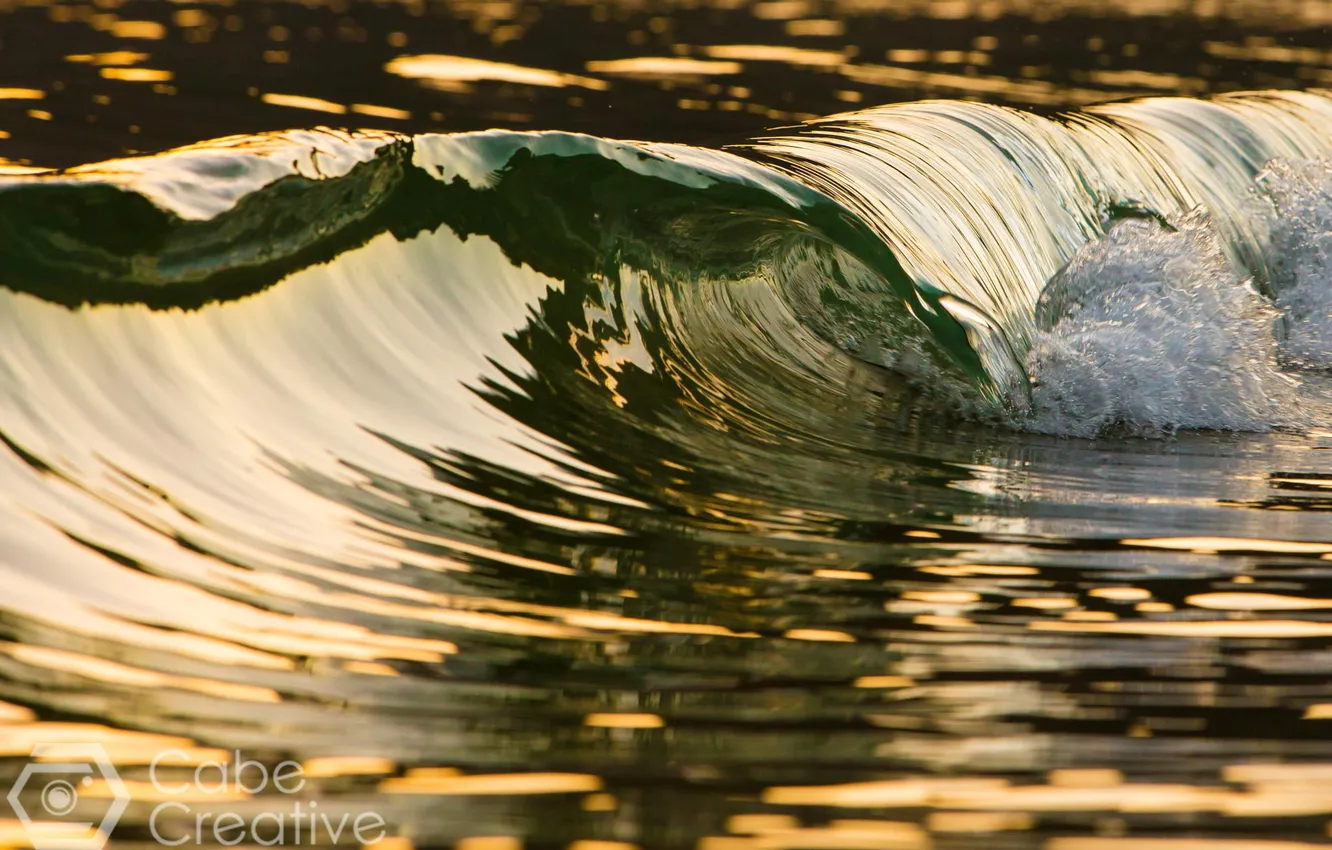 Photo wallpaper wave, summer, water, glare