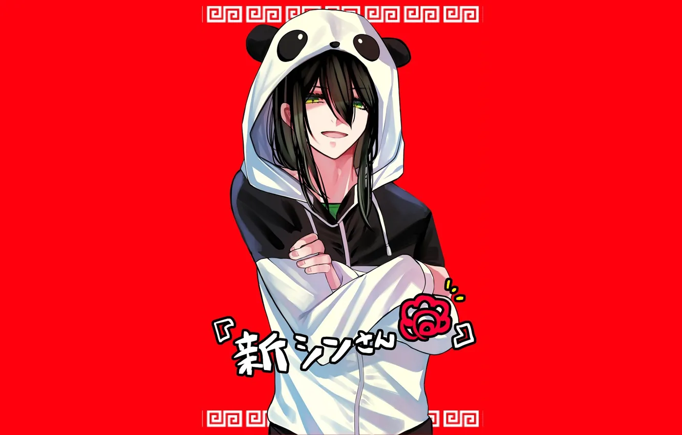 Photo wallpaper Panda, guy, sweatshirt, Fate - Apocrypha, Fate Apocrypha, Shinjuku Assassin