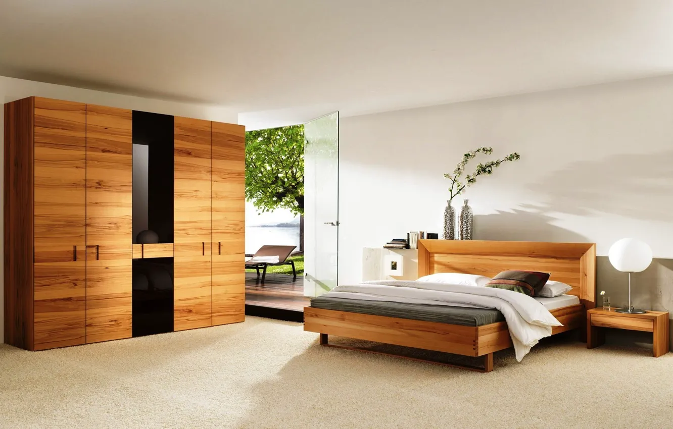 Photo wallpaper design, room, furniture, bed, interior