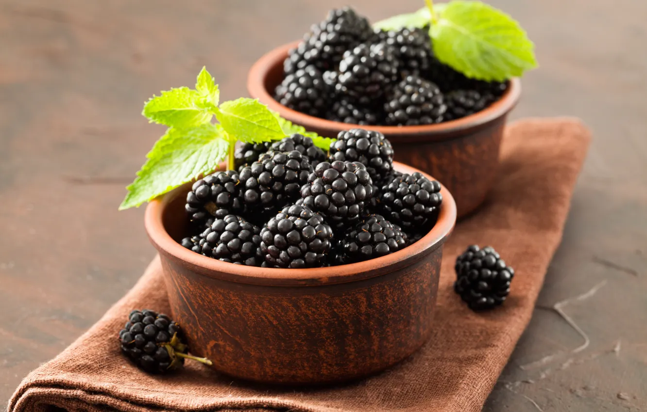 Photo wallpaper berries, BlackBerry, ripe