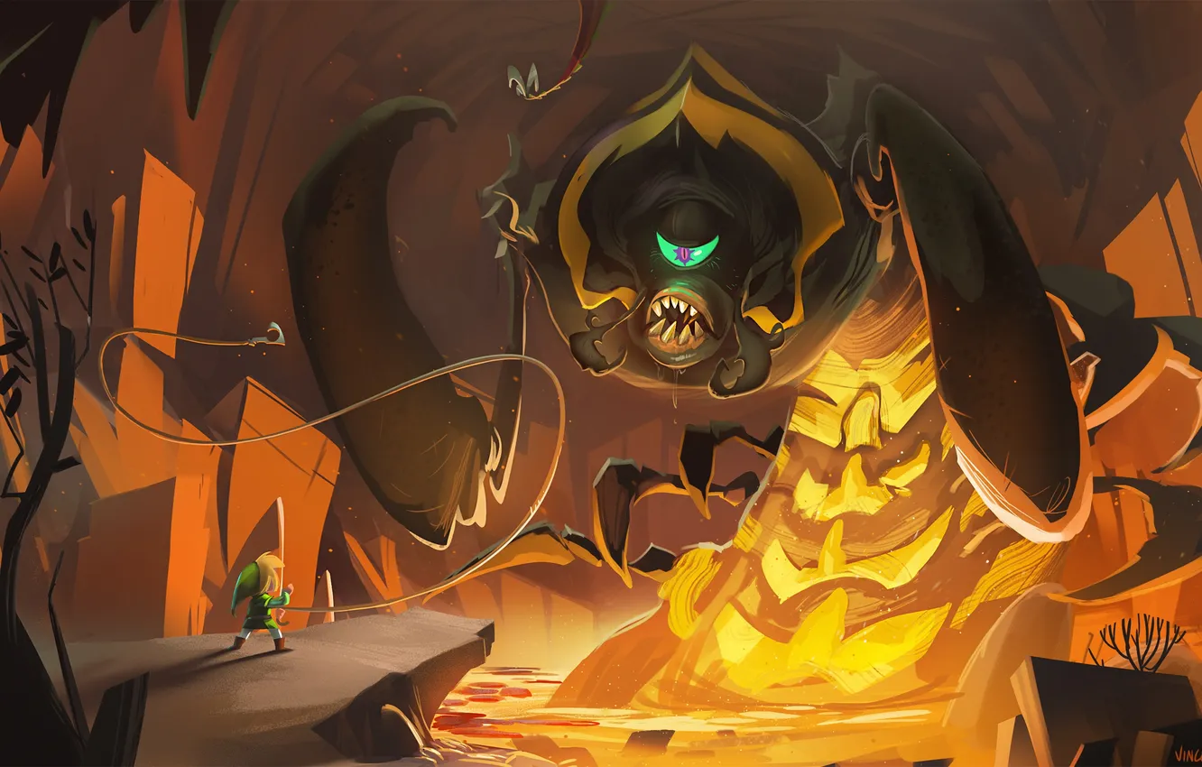 Photo wallpaper monster, art, battle