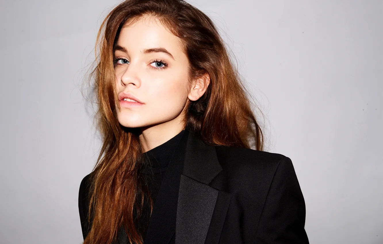 Photo wallpaper girl, face, background, model, brown hair, Barbara Palvin, Barbara Palvin