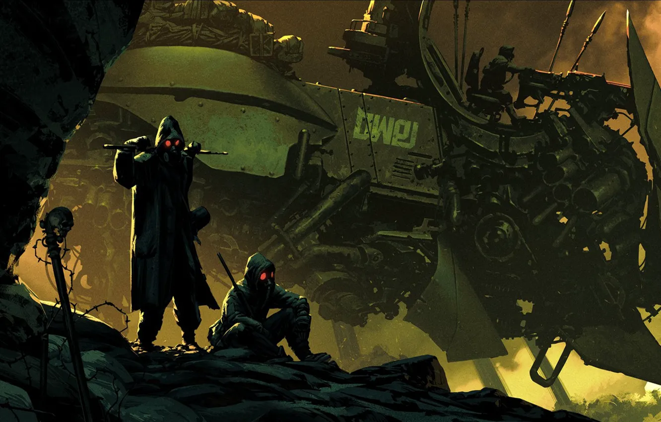 Photo wallpaper fiction, figure, art, sci-fi, Illustration, the observer, by Gregory Przybys, by Gregory Przybyś