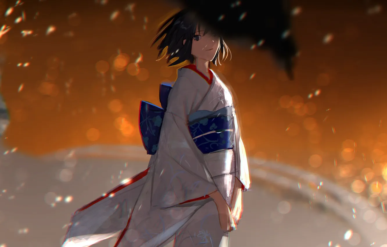 Photo wallpaper girl, sparks, kara no kyoukai, Shiki Ryougi