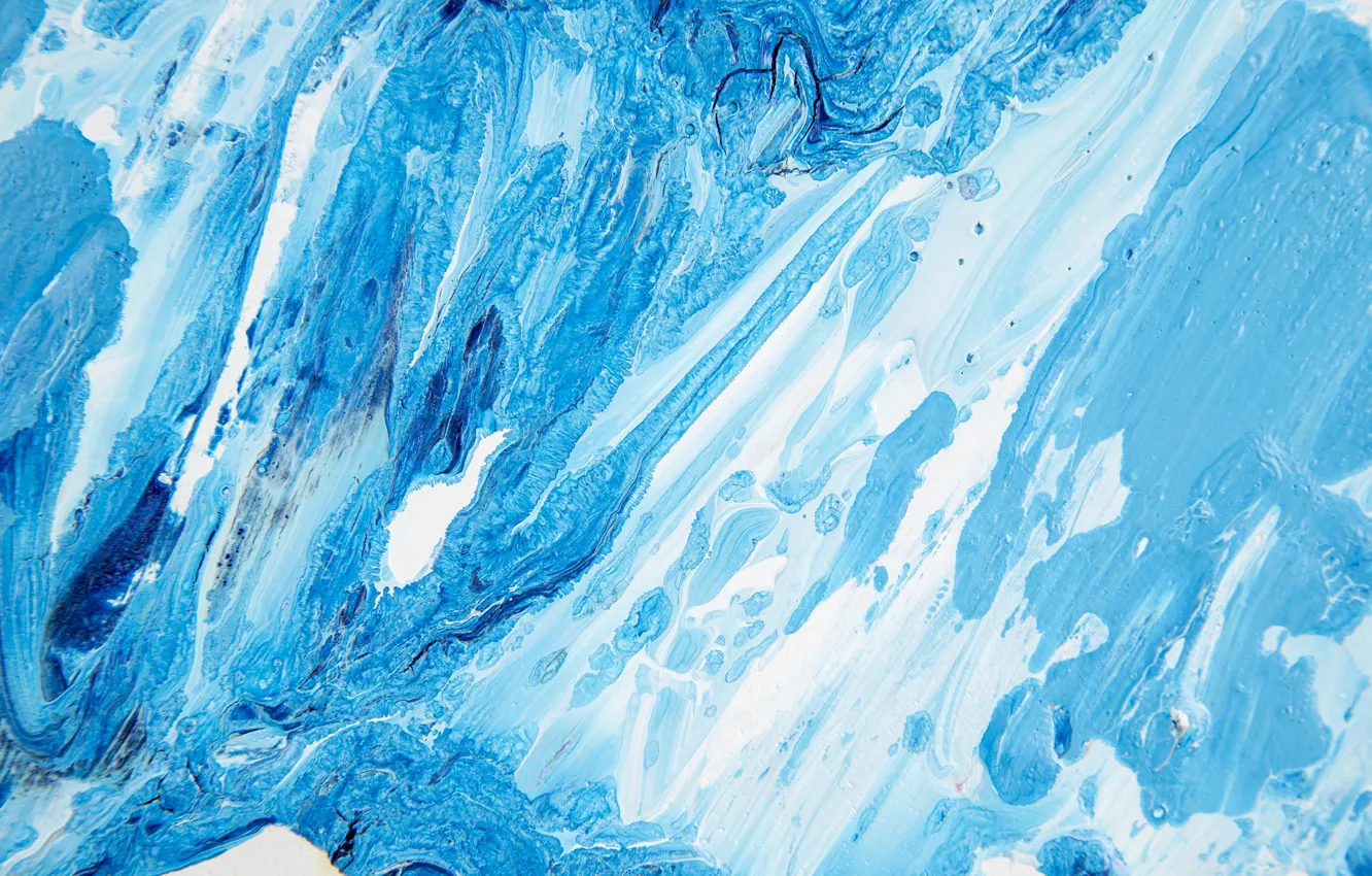 Photo wallpaper blue, paint, texture, spot, palette, strokes, mix