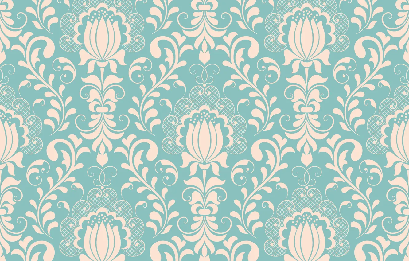 Photo wallpaper ornament, style, vintage, ornament, seamless, victorian