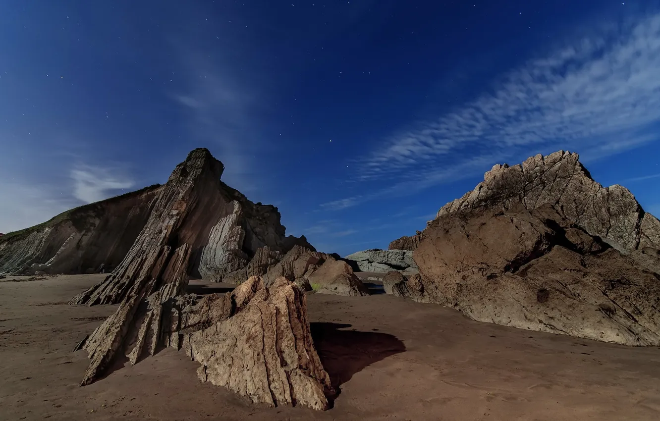 Photo wallpaper nature, rocks, shore