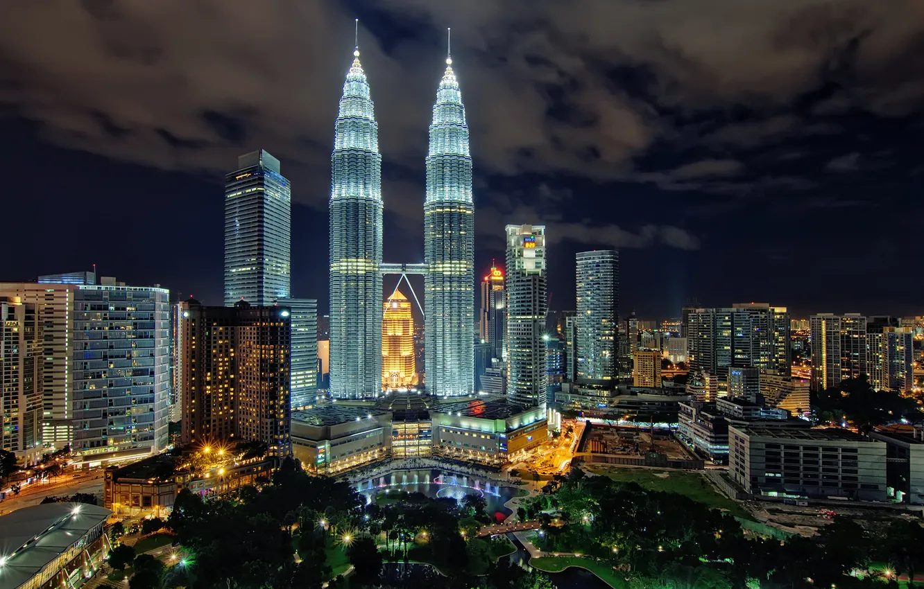 Photo wallpaper night, the hotel, Malaysia, Kuala Lumpur, Malaysia, Kuala Lumpur, art-slice photography, Gothel