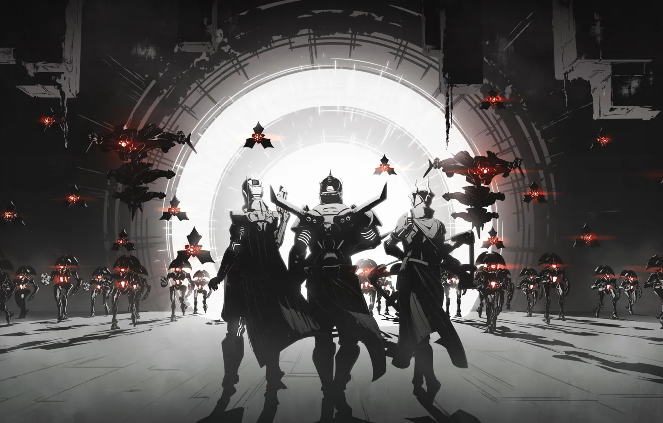 Photo wallpaper weapons, fiction, the game, robot, art, pistol, fantasy, game