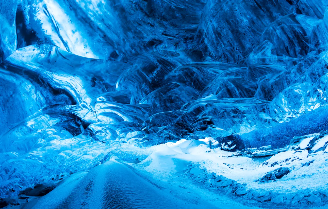 Photo wallpaper ice, winter, nature