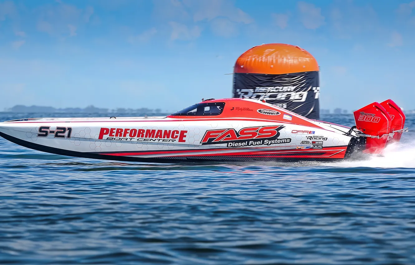 Photo wallpaper race, boat, speed