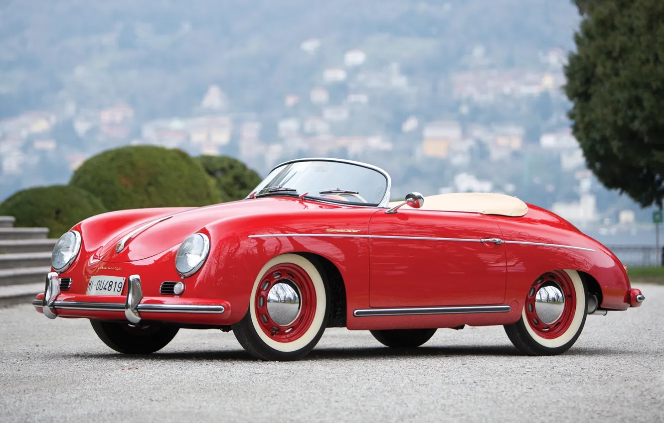 Photo wallpaper background, Porsche, Porsche, classic, the front, 1955, Speedster, by Reutter