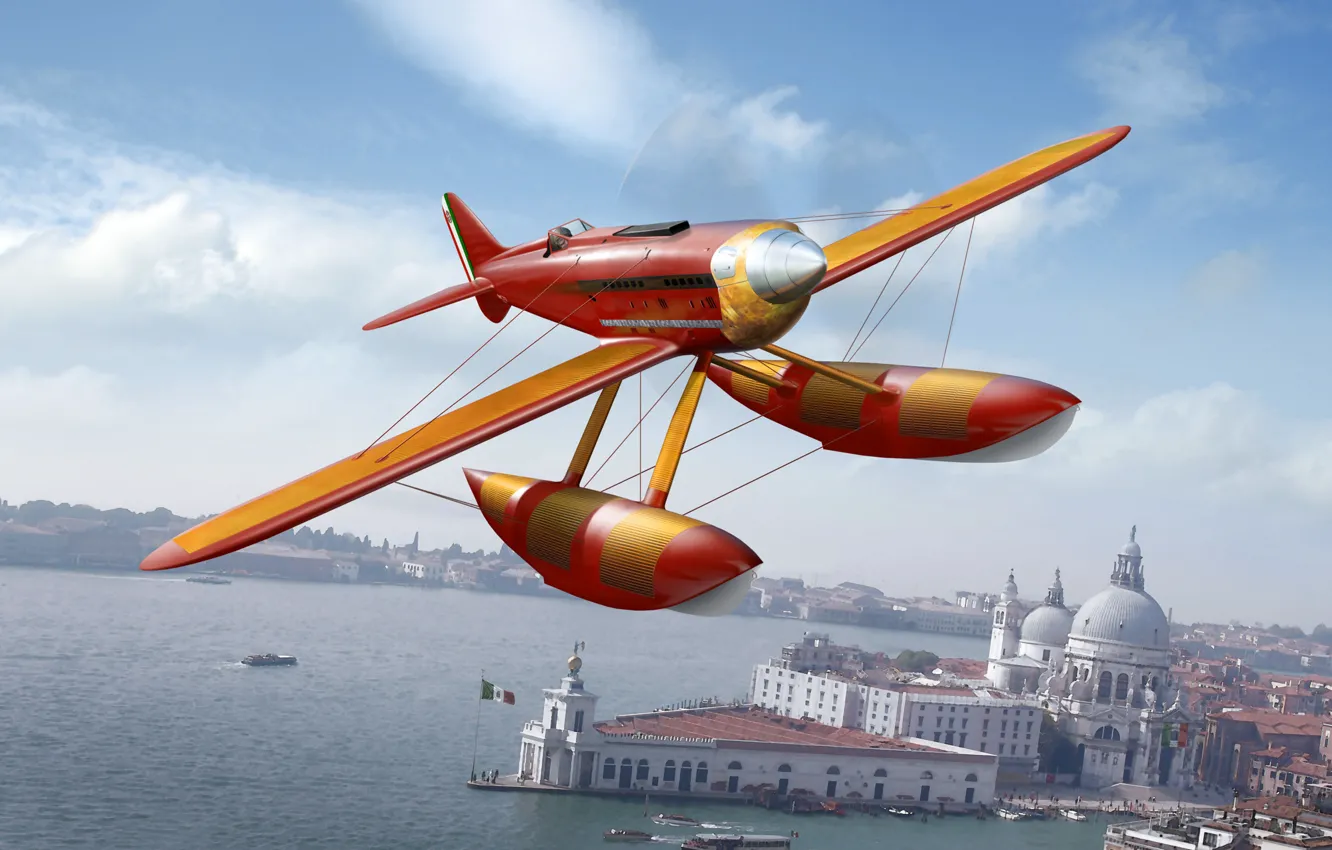 Photo wallpaper art, Italy, the plane, single, seaplane, won the 1926 Schneider Cup, Aeronautica Macchi, double