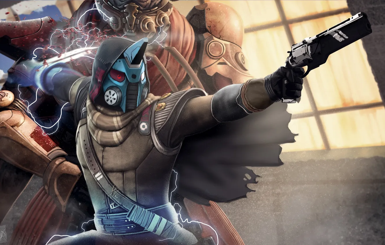 Photo wallpaper sword, revolver, hunter, Destiny, bladedancer