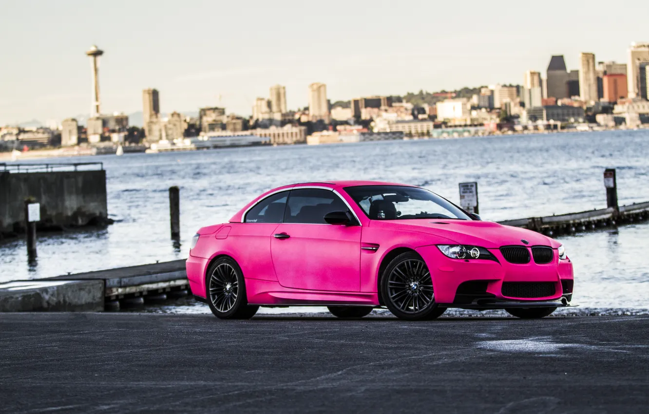 Photo wallpaper tuning, BMW, BMW, pink, promenade, pink, e92